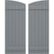 Ekena Millwork Americraft 6-Board (2 Batten) Wood Joined Board-n-Batten Shutters w/Ellipt Top, ARW101BE621X77CHH, PR ARW101BE621X77CHH - alternate 1